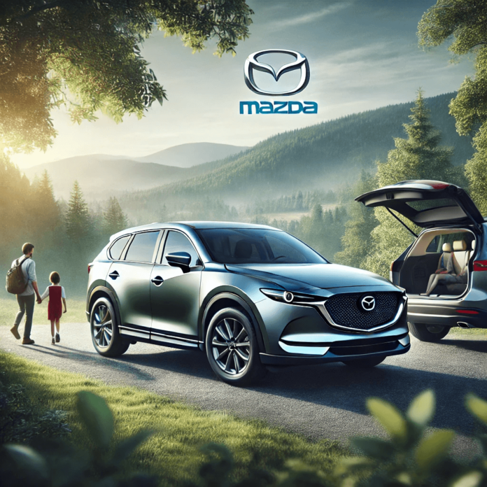 A family-friendly Mazda SUV, showcasing a sleek design and spacious interior, perfect for families.