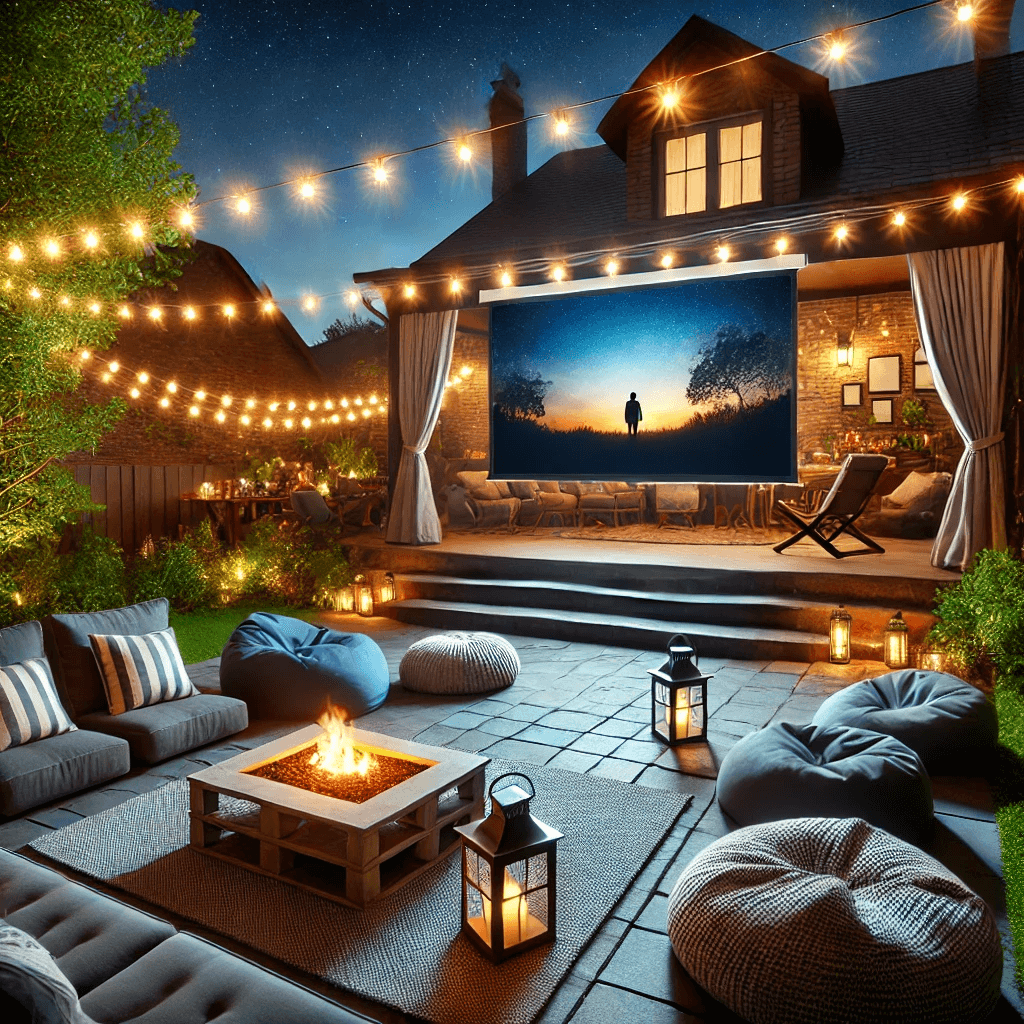 Outdoor Movie Setup